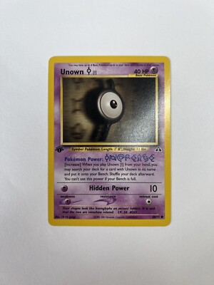 first edition unown pokemon card Pokemon Card - Neo Destiny 88/105