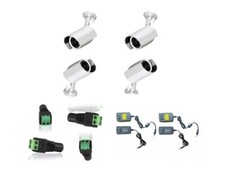 4 Ganz BCH-IR3.6N-II-4 Outdoor IR Camera w/3.6mm lens 4 12VDC 2A 24VA PS