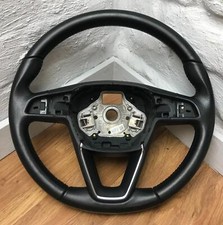 Genuine Seat Toledo 6JA Black Leather MFSW Steering Wheel.    16A