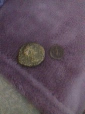 2 x Roman Coins Antonius Pius & Theodosius (One is from 156/7 AD)  Worn but IDed
