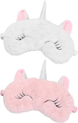 Schlafmaske - 2 Pcs Nette 3D Flauschige Tier Augenmaske Für Schlaf Reisen Atmung