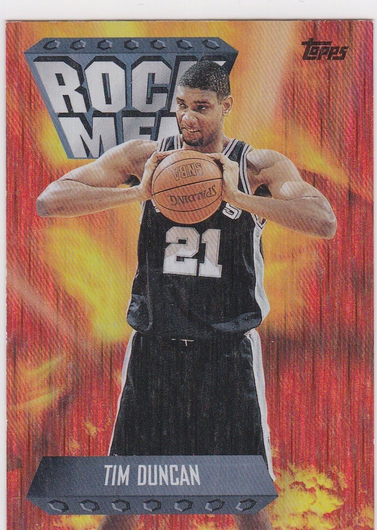 TIM DUNCAN 激レアカード！ TIM DUNCAN 1998 Topps ROCK MEN INSERT Basketball Card SAN ANTONIO