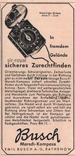 Busch Marsch Kompass - Rathenow - 1940 - Werbung Reklame 2WK ~7x14cm