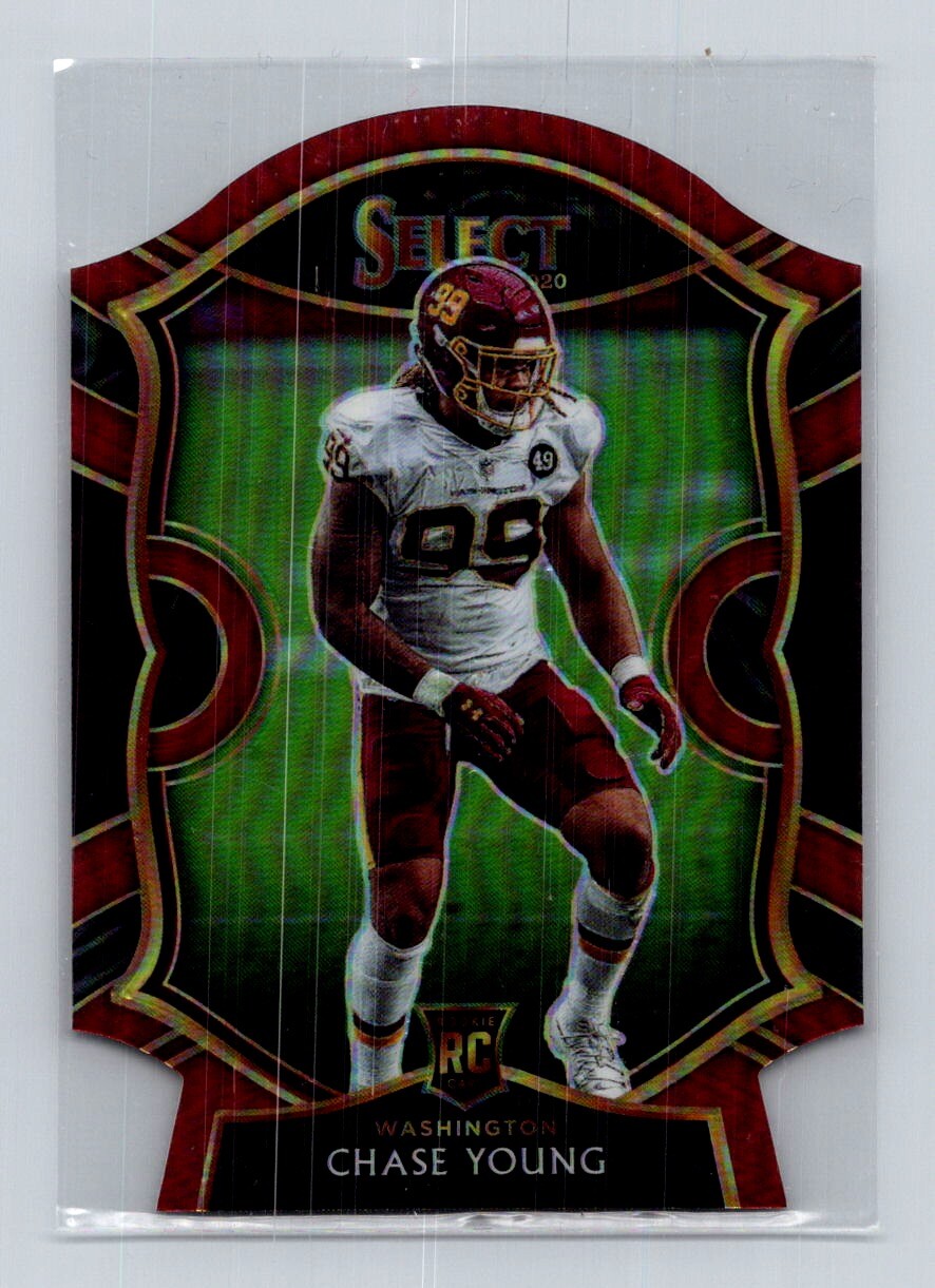 2020 Panini Select #64 Maroon Prizm Die-Cut Chase Young RC Washington