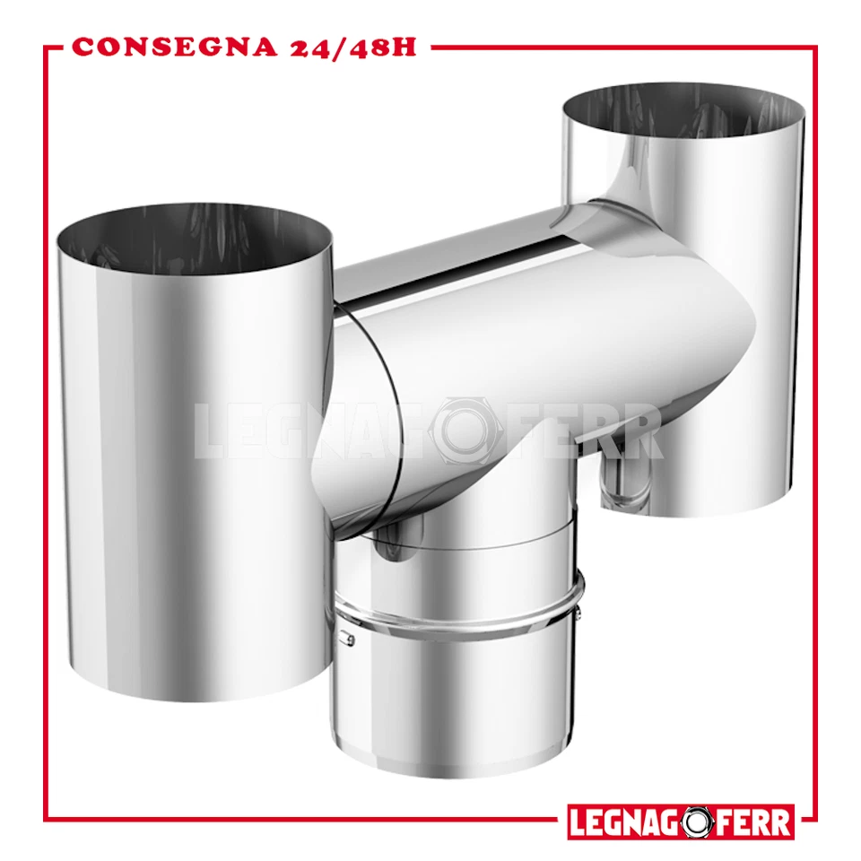 Terminale Scarico H Per Fumi Stufe Legna/Pellet Acciaio Aisi 316L Apros TERH