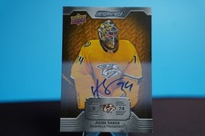 2023-24 Upper Deck Engrained Autographs Juuse Saros Auto Nashville Predators #55