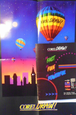Coreldraw! Plakat (61x43.2cm) Und Presse Set - 1990