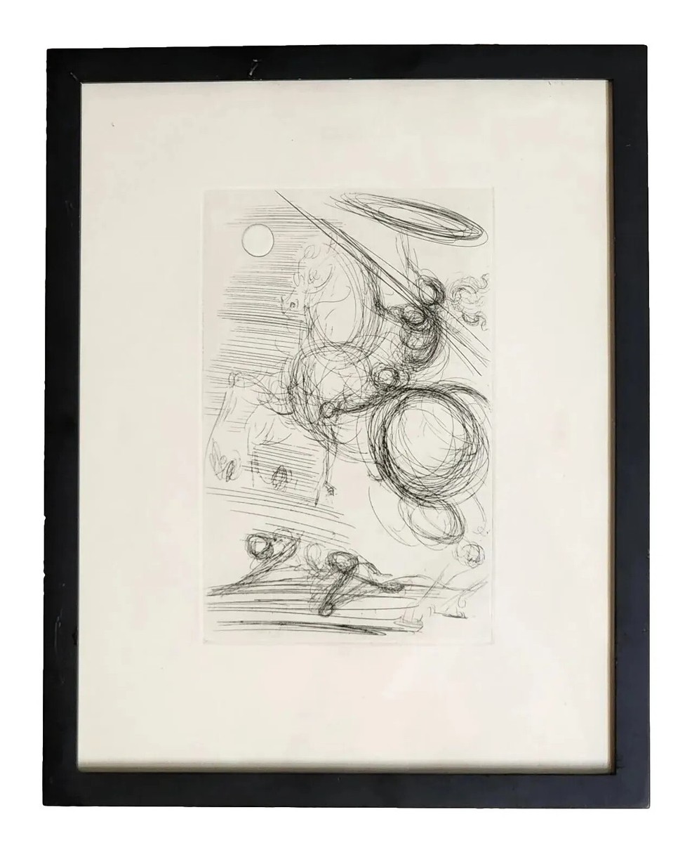 SALVADOR DALI Rare Original Etching w/ Certificate of Authenticity