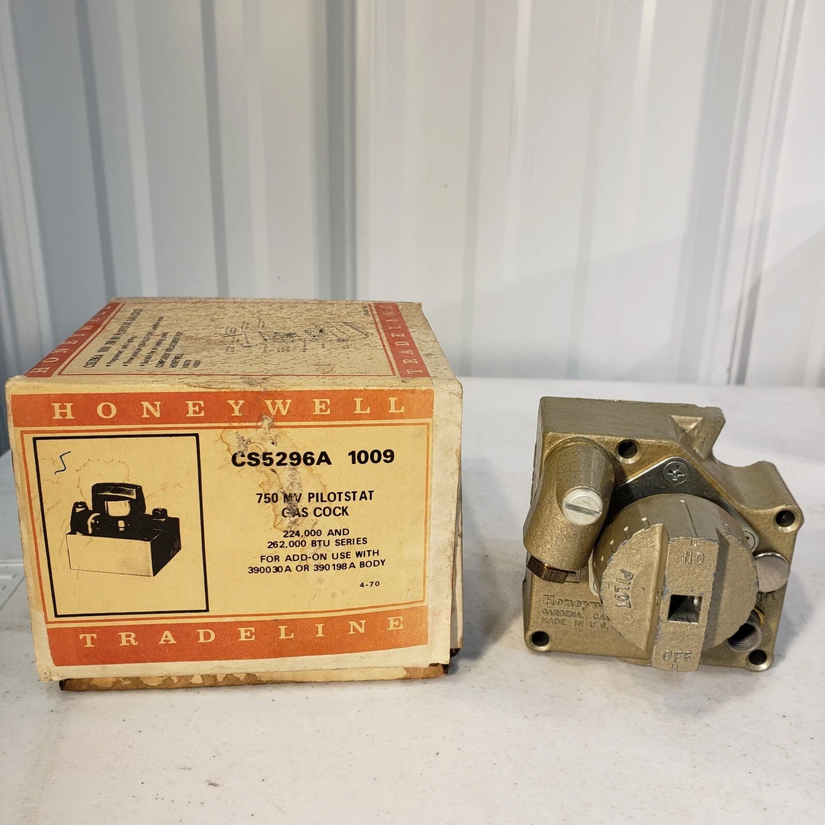 Honeywell CS5296A 1009 750 MV Pilotstat Gas Cock Furnace Thermostat | eBay