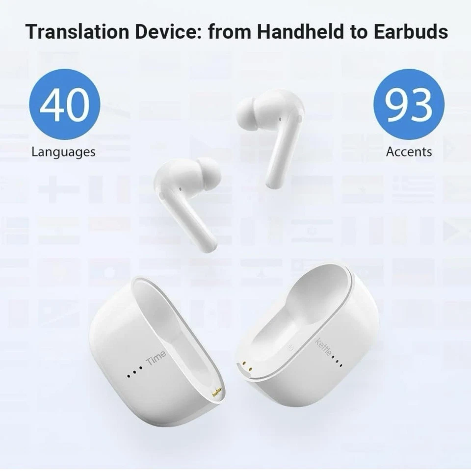 Timekettle M3 Language Translator Earbuds White - Image 3 of 4