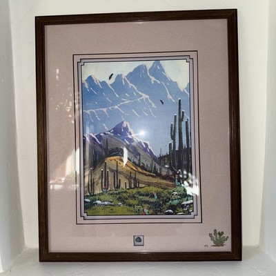 WILLIAM T ZIVIC SOUTHWEST TUCSON AZ ARTIST  INDIAN CANYON  SIGNED PRINT 2/20