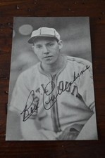 Roy Cullenbine Signed postcard photo St. Louis Browns