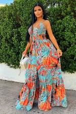 Kiana Tropical Maxi Dress-Fashion Nova|44559