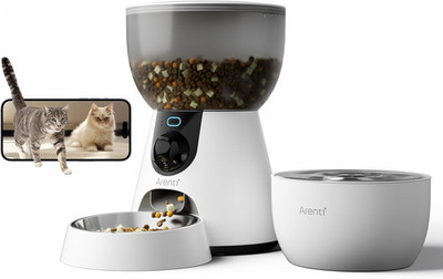 Smart Automatic Cat Feeder and Water Fountain, 4L Pet Feeder Cat Food Dispenser