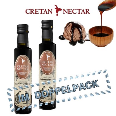 CRETAN NECTAR 01922 - 2x 250ml Carob Sirup (Johannisbrotsirup) von Kreta =500ml