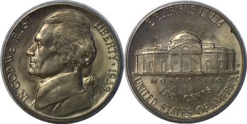 1939-D Jefferson Nickel — photo from the most recent tracked eBay sale