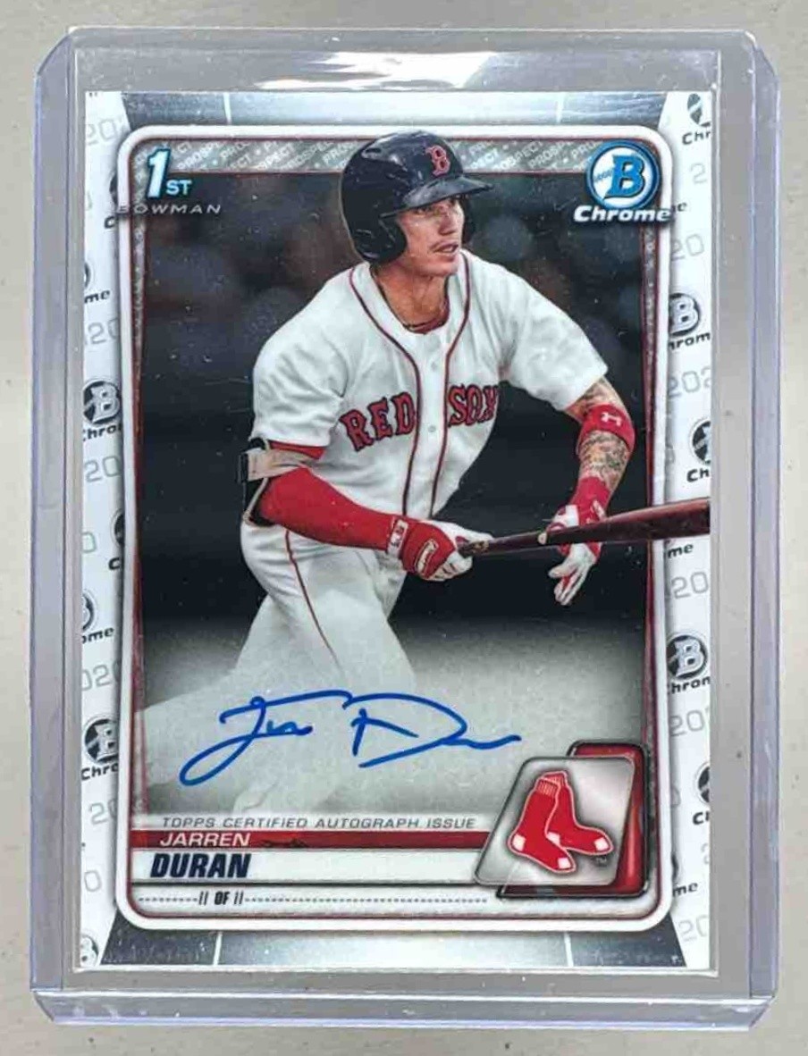 Jarren Duran 2020 Bowman Chrome #CPA-JD Auto 1st RC