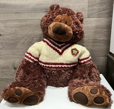 GUND Philbin 320047 Chocolate Brown Bear w/knit Sweater Plush Animal 17  