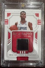 2022-23 National Treasures #sha Gilgeous-Alexander Biography Jersey GU Patch /99