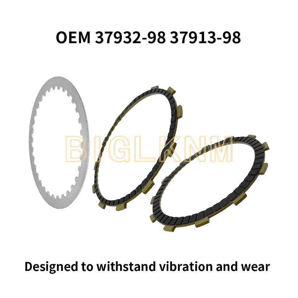 Clutch Friction Steel Plates Kit For Harley Dyna Wide Glide Road King 1998-2017 - Image 2 of 4