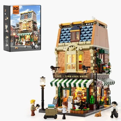 LUMIBRICKS (FUNWHOLE) Funwhole Lumibricks Book Cafe Buchladen Klemmbausteine Gebäude Set F9031 NEU OVP