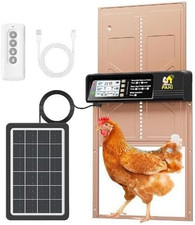 Automatic Chicken Coop Door Solar Powered with Timer Light Sensor, 2000Mah Batte