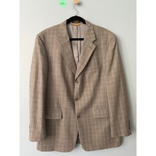 Vintage Lord & Taylor Men’s 44L Blazer – Wool Windowpane Check, Made in USA