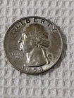 1958 D Silver Washington Quarter Circulated