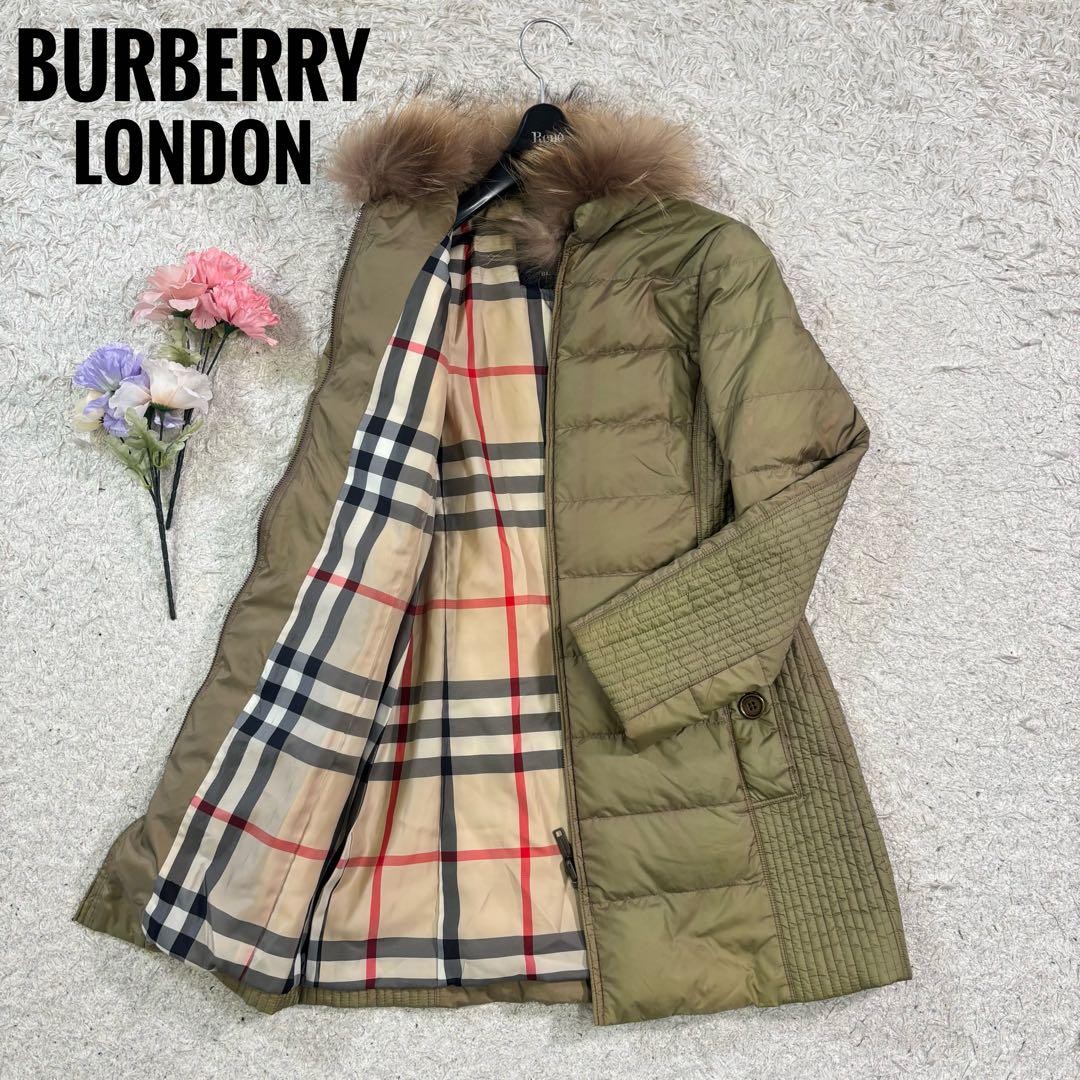 Burberry London Honey Check Big Down Coat for Women