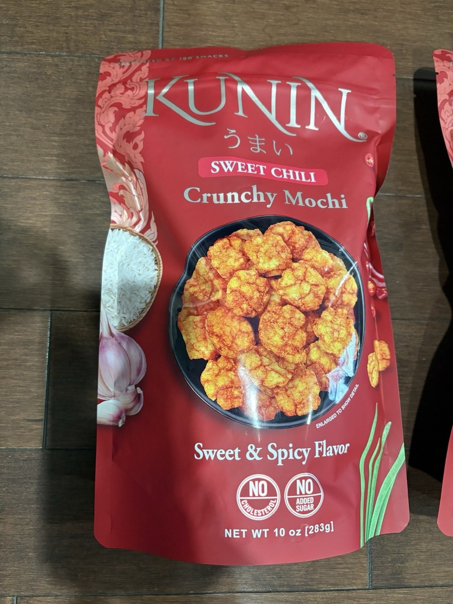 2 Bags KUNIN Sweet Chili Crunchy Mochi Korean Asian Rice Cracker