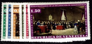 162241 Venezuela Stamp Scott #812 14 C804 6 Assembly Mint NH Complete Set CV$7