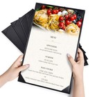 WeChef 20 Pcs 8.5"x14" Leather Restaurant Menu Covers Single Page Wine List Bar — photo 5