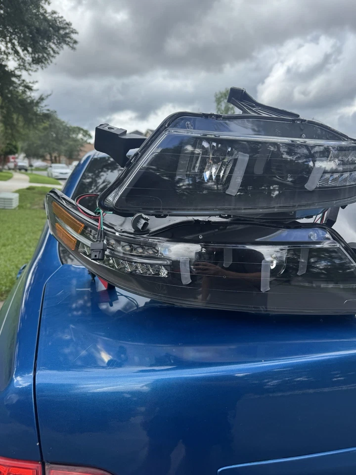 05-07 Acura TL Spyder® lado conductor y pasajero faros proyectores negros LED Foto 4 de 4