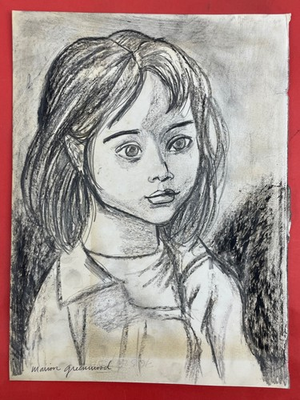 #ad Marion Greenwood Drawing on paper Handmade signed and stamped $125.00