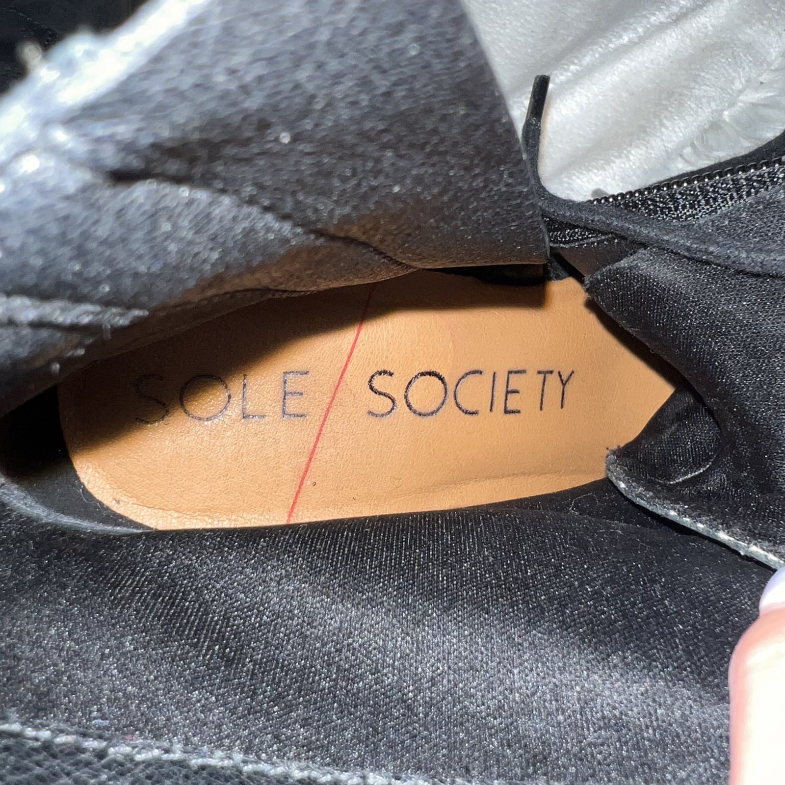 Sole Society Boots Womens Size 8.5 Leather Lace Up Block Heel Ankle Booties