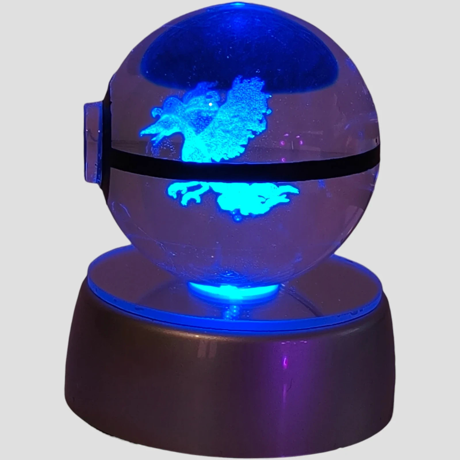 Veilleuse Pokéball Sulfura en cristal pour illuminer vos nuits de gamer