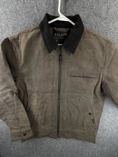 Filson Yukon Canvas 14oz Jacket Men Small Charcoal Gray Pockets Cargo Outdoors