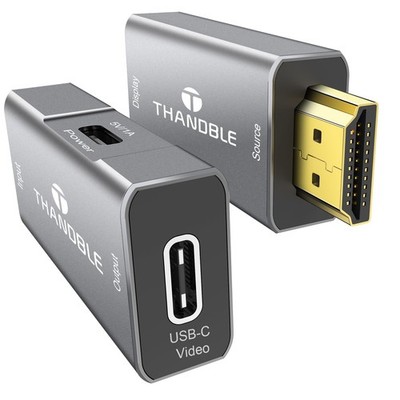 HDMI to USB C Adapter 4K60Hz, Unidirectional Male C Female Grey