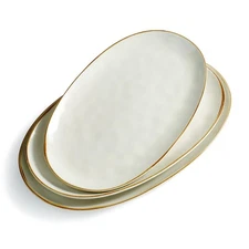 Best famiware Serving Platter Oval 15.59/14.3/12.9inch Dishes for Entertaining