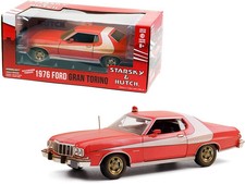 1976 Ford Gran Torino Red with White Stripe Weathered Version "Starsky and Hut