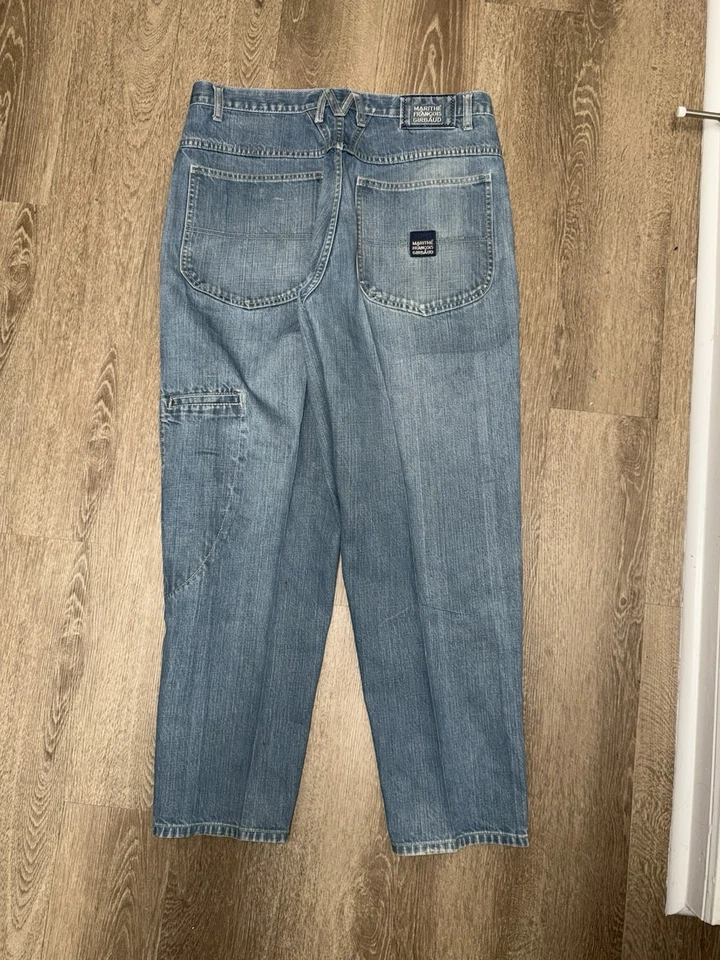 Pantalones de mezclilla Marthie Francois Girbaud para hombre marca X calce suelto azul lavado claro 36x30 Foto 2 de 2