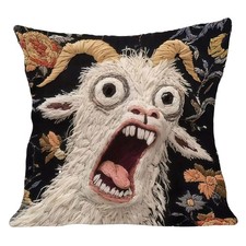 Pillow Covers Screaming Goat Soft Square Case Animal Graphic Couch Decoration