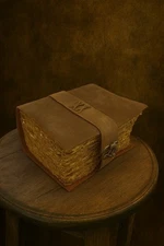 Antique Style Leather Journal Thick Handmade Paper Vintage Book Lock Clasp Diary