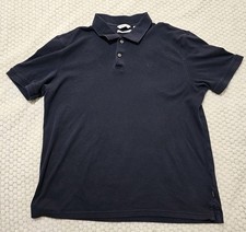 Calvin Klein Liquid Touch Polo Solid Dark Blue Men's Size Medium