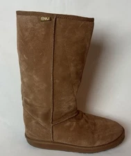 EMU Bronte Hi Suede Boots Brown Merino Wool Lined Warm Australian Women’s Size 9