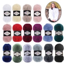 100g Strickgarn Alize Mohair Classic Uni Mohairwolle Häkelgarn Farbwahl