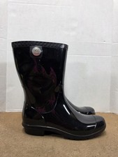 Ugg Sienna Black Waterproof Rubber Boot Women's Rain Boots Size US 7
