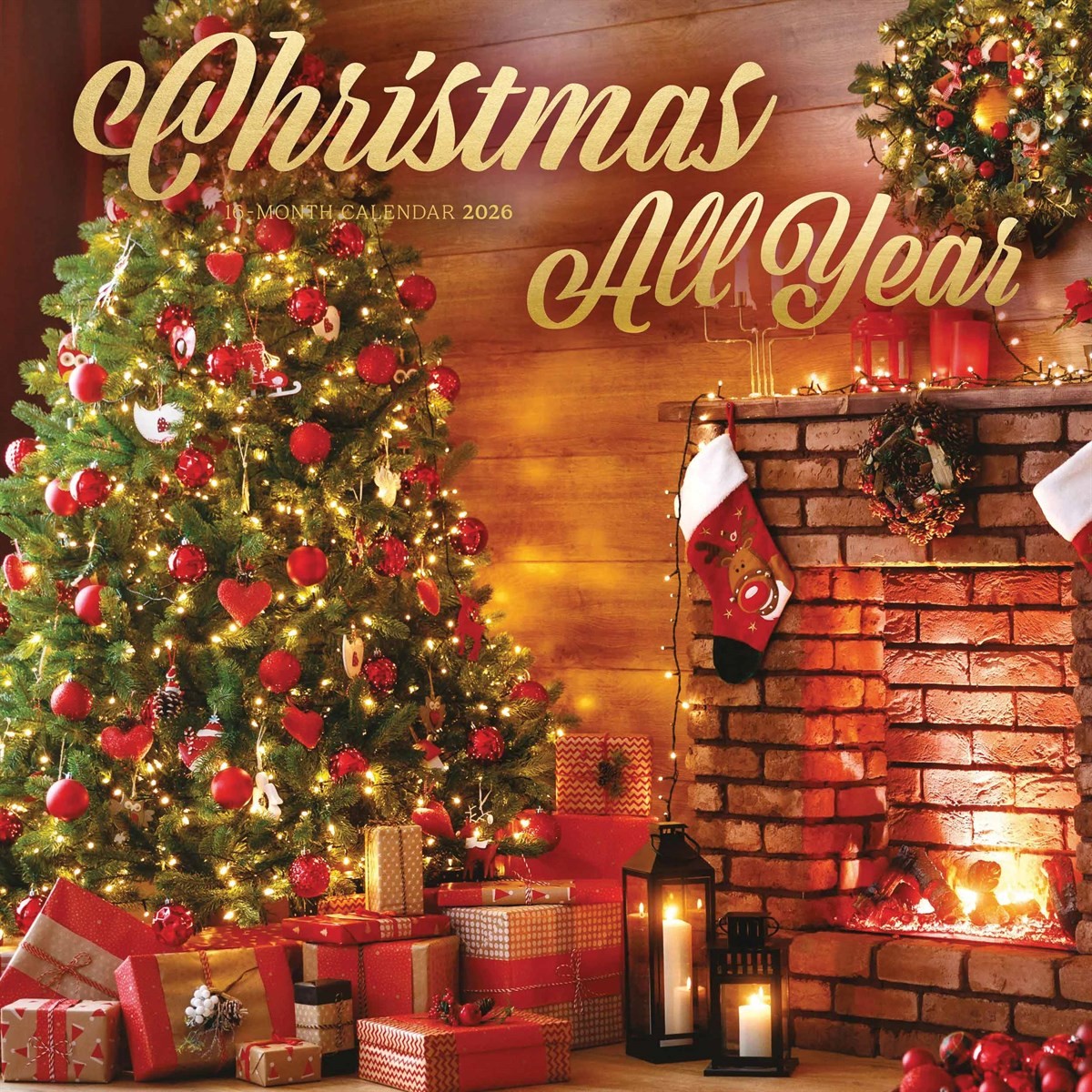 Christmas All Year Calendar 2026, Wall Calendars, Month To View, Family, Gift