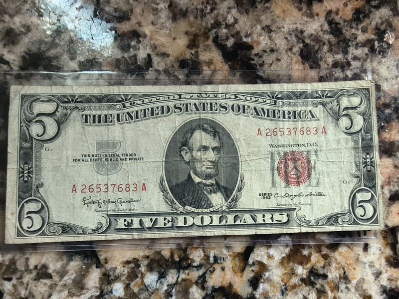 Nice! 1963 $5 Red Seal FIVE Dollar United States Note Nice Wow!!! 1963 Clean