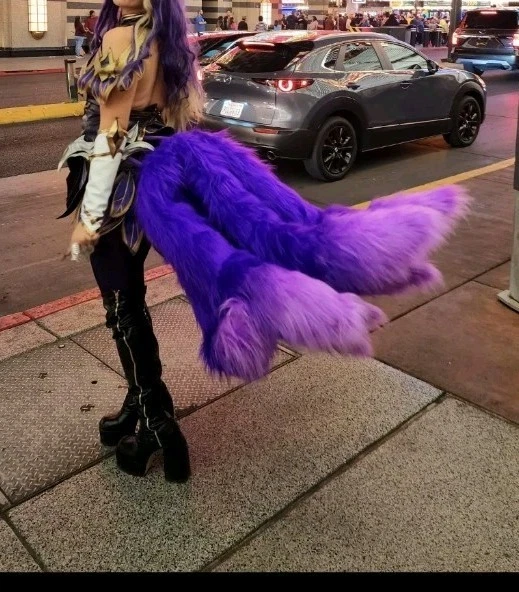 Purple Nine Tails -Disfraz-Cosplay-Anime-League Of Legends-Personalizado-Hecho a mano-Zorro Foto 2 de 4